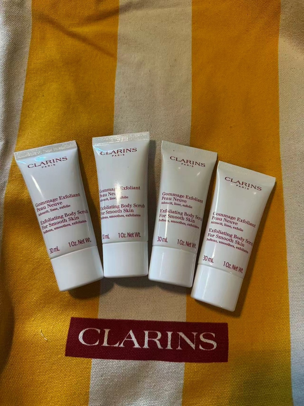 Clarins White Travel Exfoliating Body Scrub Set